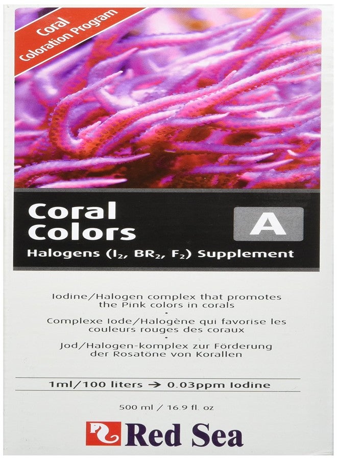 Red Sea Fish Pharm Are22043 Reef Colors Iodine/Halogens Supplement-A for Aquarium, 500Ml - Image 1
